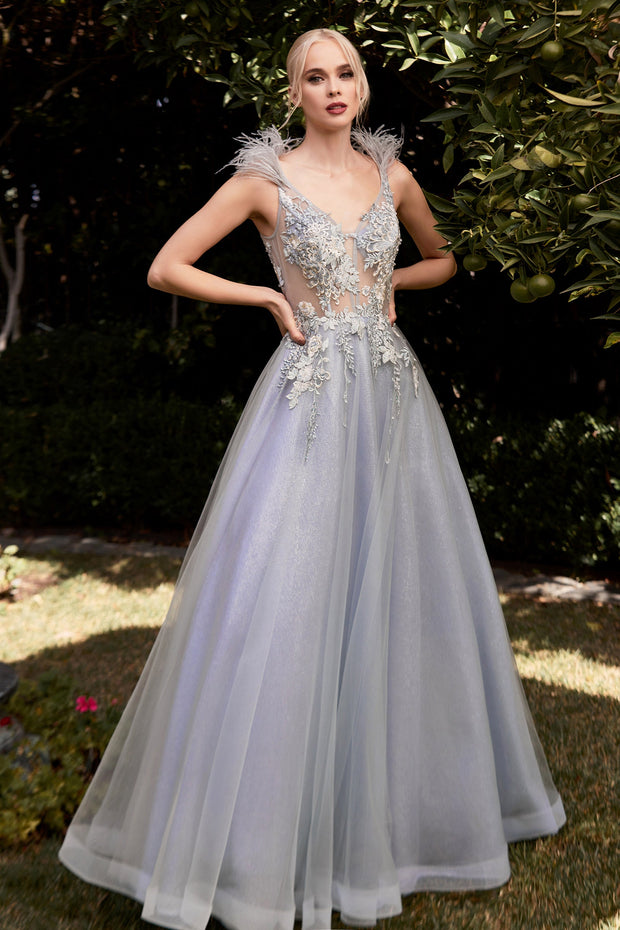Floral Feather Ball Gown by Cinderella ...